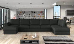 Mirjan24 Ecksofa Wilma Large, U-Form Polsterecke Vom Hersteller, Schlafsofa Mit Zwei Bettkasten, Wohnlandschaft (Twist 23, Seite: Rechts)