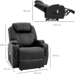 HOMCOM Massagesessel Relaxsessel Fernsehsessel Massagefunktion Liegefunktion Kunstleder Holz Metall Schaumstoff Schwarz 82 X 97 X 110 Cm 11 HOMCOM Massagesessel Relaxsessel Fernsehsessel Massagefunktion Liegefunktion Kunstleder Holz Metall Schaumstoff Schwarz 82 X 97 X 110 Cm -VIDAXL || HOMCOM Verkäufe 004a236e58391aa6ee1510f1e9d4c5d8