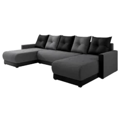 Selsey Ecksofa TOLMA - Eckcouch In Dunkelgrau / Schwarz, U-Form Mit Schlaffunktion, Bettkasten Und Kissen, 288 Cm Breit -VIDAXL || HOMCOM Verkäufe 00af58f533715cfd29a4f975d0fe435e