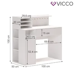 Vicco Schreibtisch Weiß 100 X 100 X 50 Cm Holzwerkstoff -VIDAXL || HOMCOM Verkäufe 02004c076ffdb448dfc1607cf33502c4