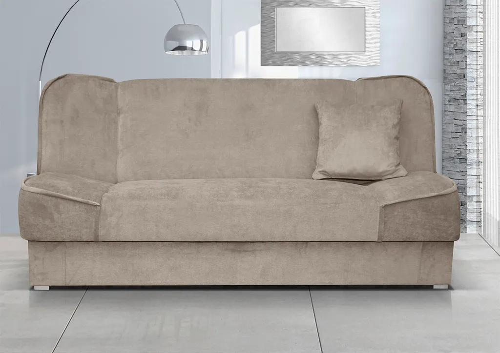 Mirjan24 Schlafsofa Gabi Mit Bettkasten, 3 Sitzer Sofa, Couch Mit Schlaffunktion, Stilvoll Bettsofa, Wohnzimmer Polstersofa (Orinoco 22) 1 Mirjan24 Schlafsofa Gabi Mit Bettkasten, 3 Sitzer Sofa, Couch Mit Schlaffunktion, Stilvoll Bettsofa, Wohnzimmer Polstersofa (Orinoco 22)