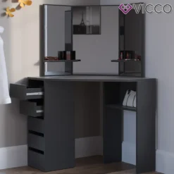 Vicco Eckschminktisch Arielle Schwarz 110 X 141,5 X 54 Cm Holzwerkstoff 11 Vicco Eckschminktisch Arielle Schwarz 110 X 141,5 X 54 Cm Holzwerkstoff -VIDAXL || HOMCOM Verkäufe 03514d67ee5b3ad3a293b6cdc0ec849e