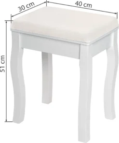 Tectake Schminktisch-Hocker Rosenmuster - Weiß -VIDAXL || HOMCOM Verkäufe 0421ed1291c9c6fd1e07a3b981e070a6