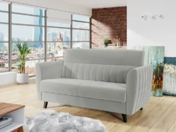 Mirjan24 Schlafsofa Azaria II, Polstersofa Vom Hersteller, Couch Mit Bettkasten Und Schlaffunktion, Holzfüße (Farbe: Paros 5)