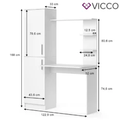 Vicco Arbeitstisch Mit Schrank Tessa Weiß 122,9 X 168 X 52 Cm Holzwerkstoff -VIDAXL || HOMCOM Verkäufe 058ab22d4d660a631127f4ead4da100b