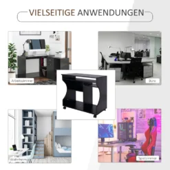 HOMCOM Computertisch Eckschreibtisch Winkelschreibtisch Schreibtisch Bürotisch PC Tisch Schwarz 80 X 48 X 76 Cm -VIDAXL || HOMCOM Verkäufe 05b7a1b57f57af4387e8781998ba43ea