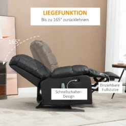 HOMCOM Elektrischer Massagesessel Relaxsessel Mit Liegefunktion Fernsehsessel Massagesofa Mit 8 Massagepunkte Und Tasche Schwarz 94 X 99 X 99 Cm -VIDAXL || HOMCOM Verkäufe 064c6d663270e1c7fb5d356de287a56f