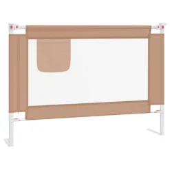 VidaXL Kleinkind-Bettschutzgitter Taupe 90x25 Cm Stoff