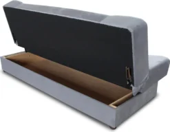 Schlafsofa Sena - Sofa Mit Schlaffunktion Und Bettkasten, Velours Stoff, Bettsofa Mit Bonell-Federkern, Couch (Grau (Manila 16)) -VIDAXL || HOMCOM Verkäufe 0697848fea876eef3babe9def05f5794