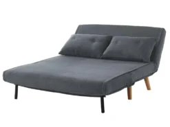 Schlafsofa 2-Sitzer - Stoff - Grau - VALERIO
