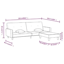 VidaXL Schlafsofa 2-Sitzer Mit Fußhocker Gelb Stoff -VIDAXL || HOMCOM Verkäufe 0721ca54009735276d46b71ffe597eff