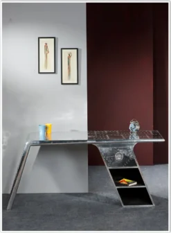 SIT Möbel Schreibtisch | 2 Offene Fächer, 1 Schublade | Mit Alu Beschlagen | Aus Mangoholz Und MDF | B 175 X T 60 X H 75 Cm | Silber | 81707-21 | Serie AIRMAN -VIDAXL || HOMCOM Verkäufe 076e8d3167a9a702d9999155473dd3bd