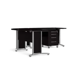 Prima Winkelkombination 230 X 200 Cm Inkl. Rollcontainer Esche Schwarz -VIDAXL || HOMCOM Verkäufe 07833669de6f2e5c38344d79d591730e