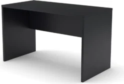 E10 Schreibtisch Wangen-Gestell, 80cm Tief, Schwarz, Größe Tischplatte:140 X 80 Cm