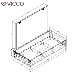 Vicco Schminktisch Alessia Frisiertisch Kommode Frisierkommode Spiegel Weiß Inklusive LED-Lichterkette -VIDAXL || HOMCOM Verkäufe 0856bc9af9d3db42ad04dd4ac00e3abb