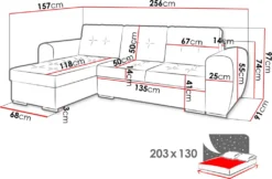 Mirjan24 Ecksofa Bari, Couch Mit Schlaffunktion Und Bettkasten, Stilvoll Wohnzimmer L-Form Sofa (Farbe: Manila 18) -VIDAXL || HOMCOM Verkäufe 08a706c6d8c420dfee103abb10682620