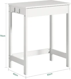 SoBuy Schreibtisch Mit Einer Schublade Und 2 Haken,Computertisch, FWT43-W -VIDAXL || HOMCOM Verkäufe 08f40e73643818cfa05ffae85210244c