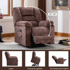 Merax TV-Sessel Elektrische Aufstehhilfe Relaxsessel Fernsehsessel Massagesesel Mit Liegefunktion, Wärmefunktion Und Vibrationsmassage, Retro-/ Vintage Stil, Belastbar Bis 150 Kg, Braun -VIDAXL || HOMCOM Verkäufe 0961f806a4c22c9159ab8ad0da4b09a2