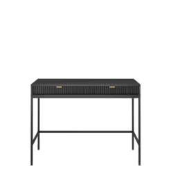 Mirjan24 Schreibtisch / Schminktisch Nandu T104, Elegante Kosmetiktisch, Frisiertisch, Schlafzimmer Kollektion (Farbe: Schwarz)