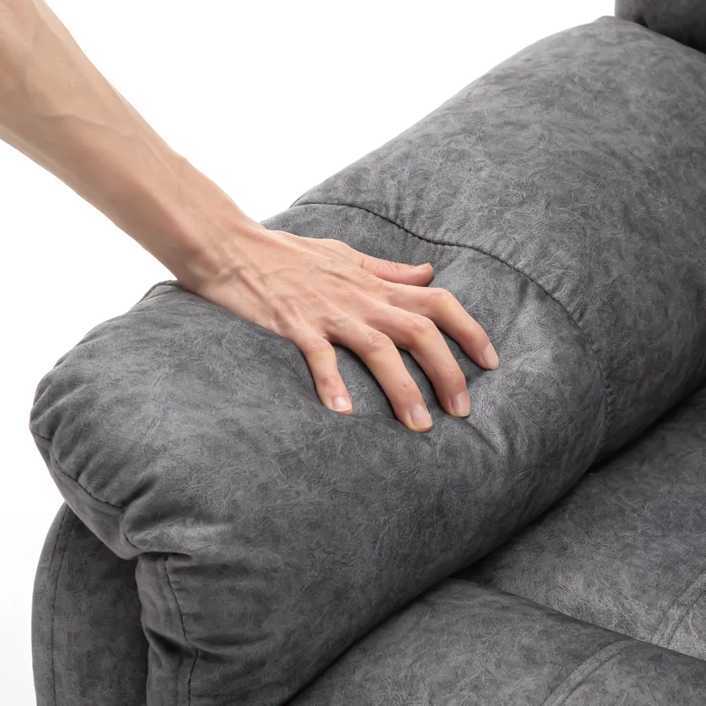 Merax Elektrisch Aufstehhilfe Relaxsessel Massagesessel Mit Heizfunktion Und Vibration, Fernsehsessel Mit Liegefunktion, Grau 8 Merax Elektrisch Aufstehhilfe Relaxsessel Massagesessel Mit Heizfunktion Und Vibration, Fernsehsessel Mit Liegefunktion, Grau – Bild 8