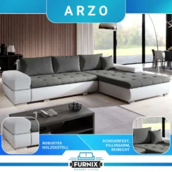 FURNIX Arzo Sofa L-Form Eckcouch Schlafsofa Couch Mit Schlaffunktion MA120-OR96 -VIDAXL || HOMCOM Verkäufe 0a30ddae3829240ff1716b1bbf5aa171