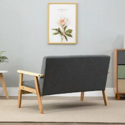 2-Sitzer-Sofa Stoff 113x67x75 Cm Hellgrau Vintage Couch Für Wohnzimmer -VIDAXL || HOMCOM Verkäufe 0adbab5c7ad7ccf3f7d288718a3c2185