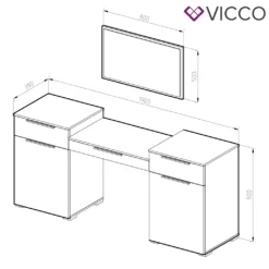 Vicco Schminktisch Lilli Frisiertisch Kommode Frisierkommode Spiegel Weiß -VIDAXL || HOMCOM Verkäufe 0b136d58001af27fe3a595b97a069900