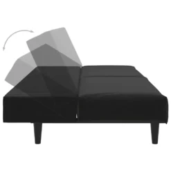 VidaXL Schlafsofa 2-Sitzer Schwarz Samt -VIDAXL || HOMCOM Verkäufe 0de01afec8e34f5f3342bf794945aa29