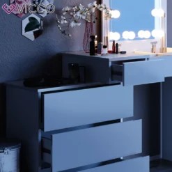 Vicco Schminktisch Frisiertisch Frisierkommode Lotos Weiß Mit LED Beleuchtung -VIDAXL || HOMCOM Verkäufe 110ffa1122eef9aed2ff72bb0855546e