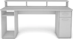 ByLIVING Schreibtisch Fantastic, 180x65 Cm, Melamin Weiß, Griffe Kunststoff Silberfarben 8 ByLIVING Schreibtisch Fantastic, 180x65 Cm, Melamin Weiß, Griffe Kunststoff Silberfarben -VIDAXL || HOMCOM Verkäufe 11c0a4e0712ba708d17c8458be86f1c7