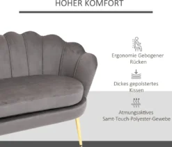 HOMCOM 2-Sitzer Stoffsofa Zweisitzer Loungesofa Mit Weichen Und Großzügigen Kissen Polstersofa Sitzmöbel Polstermöbel Designsofa Elegant Samt Polyester Grau 130 X 63 X 73 Cm 13 HOMCOM 2-Sitzer Stoffsofa Zweisitzer Loungesofa Mit Weichen Und Großzügigen Kissen Polstersofa Sitzmöbel Polstermöbel Designsofa Elegant Samt Polyester Grau 130 X 63 X 73 Cm -VIDAXL || HOMCOM Verkäufe 11c504225688cb78046a802fdcc79903
