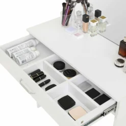 Makika LED Schminktisch / Schminkkommode EMILY Mit 12 Glühbirnen -VIDAXL || HOMCOM Verkäufe 11d5d9fcb573dc29dcfaef59a1d4c585