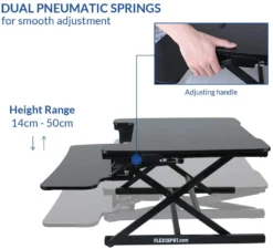 SANODESK Sitz Steh Schreibtisch Stehpult 89 * 59cm Höhenverstellbarer Schreibtisch Schreibtischaufsatz Doppelmonitor-Riser (M8MB) -VIDAXL || HOMCOM Verkäufe 126038d311945925ced4639da5d8cde1