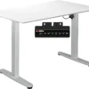 Elektrisch Höhenverstellbar EXETA Tisch Schreibtisch Weiß + Tischplatte Weiß ( 120 X 75 X 2,5 Cm),Homeoffice Set
