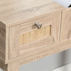 HOMCOM Schminktisch Rattan Design Frisiertisch Mit 2 Schubladen Und Spiegel Schreibtisch Kosmetiktisch Für Schlafzimmer Spanplatte Naturholz 100 X 46 X 78,5 Cm -VIDAXL || HOMCOM Verkäufe 12d760142f5b844fc5a1289f833a523a