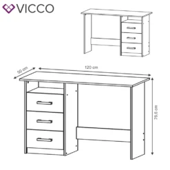 Vicco Schreibtisch Meiko Weiß 120 X 76,6 X 50 Cm Holzwerkstoff 10 Vicco Schreibtisch Meiko Weiß 120 X 76,6 X 50 Cm Holzwerkstoff -VIDAXL || HOMCOM Verkäufe 1344b0fa53645be4e68119f54a564aeb