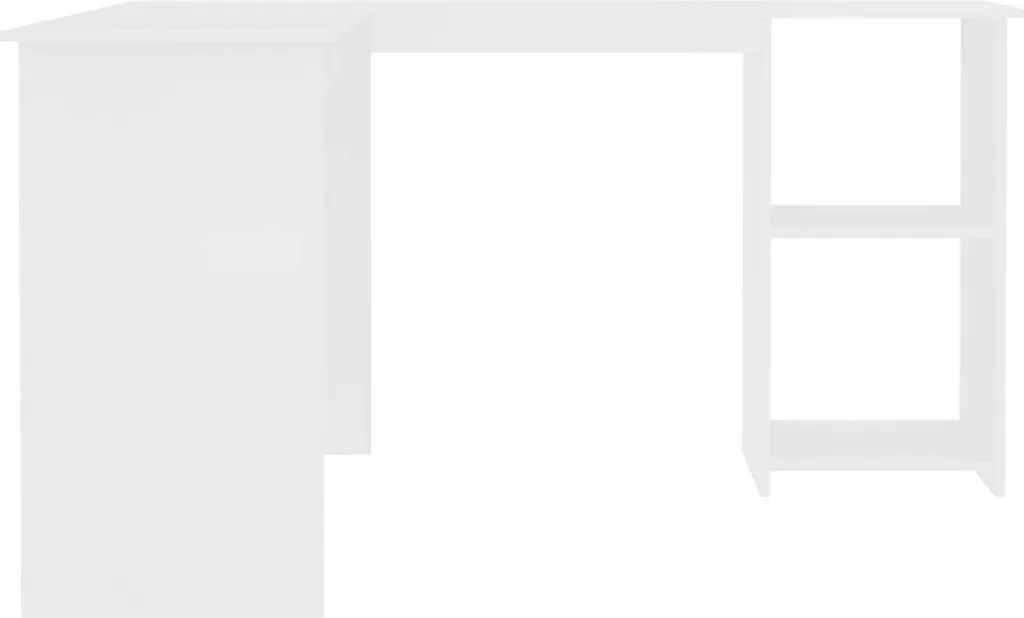 VidaXL Eckschreibtisch In L-Form Weiß 120x140x75 Cm Holzwerkstoff 5 VidaXL Eckschreibtisch In L-Form Weiß 120x140x75 Cm Holzwerkstoff – Bild 5