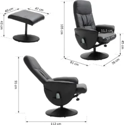 HOMCOM Massagesessel Mit Fußhocker Massagesessel Relaxsessel TV-Sessel145°-Neigung Liegesessel Ergonomischer Stuhl Mit 10 Vibrationpunkte Kunstleder Schwarz 76 X 81 X 105 Cm -VIDAXL || HOMCOM Verkäufe 146c5611086f62a35a11dabcb62e9b0f