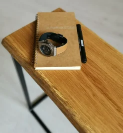 Beistelltisch Laptoptisch San Jose – Holz Eiche Massiv (Gestell Schwarz + Baumkante) -VIDAXL || HOMCOM Verkäufe 14937044a2573959d9039f94df131e53