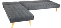 Ecksofa HWC-K38, Sofa Klappsofa, Liegefläche Links/rechts, Stoff/Textil Massivholz Dunkelgrau -VIDAXL || HOMCOM Verkäufe 14d0f4b5f136fc151064e38f715608db