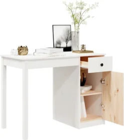 VidaXL Schreibtisch Weiß 100x50x75 Cm Massivholz Kiefer -VIDAXL || HOMCOM Verkäufe 14ee475988cc174db2b0eb8b4fd1fe26