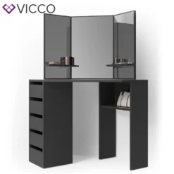 Vicco Eckschminktisch Arielle Schwarz 110 X 141,5 X 54 Cm Holzwerkstoff 12 Vicco Eckschminktisch Arielle Schwarz 110 X 141,5 X 54 Cm Holzwerkstoff -VIDAXL || HOMCOM Verkäufe 151e03f61ff47d37fb5fdd99b990ab5f