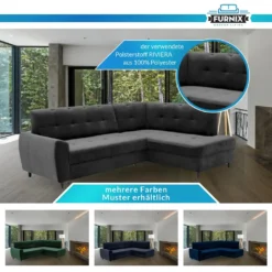 Ecksofa ESPER L-Form Mit Schlaffunktion Und Bettkasten RV95 Grau -VIDAXL || HOMCOM Verkäufe 16386cb97e8781e8626079634ff08a2d