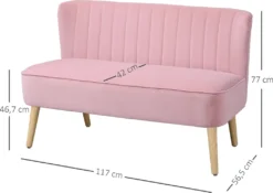 HOMCOM 2-Sitzer Stoffsofa Polstersofa Sitzmöbel Loungesofa Holz Schaumstoff Samtartiges Polyester Rosa 117 X 56,5 X 77 Cm -VIDAXL || HOMCOM Verkäufe 17f9253d59d9086f8059a185071d3b44