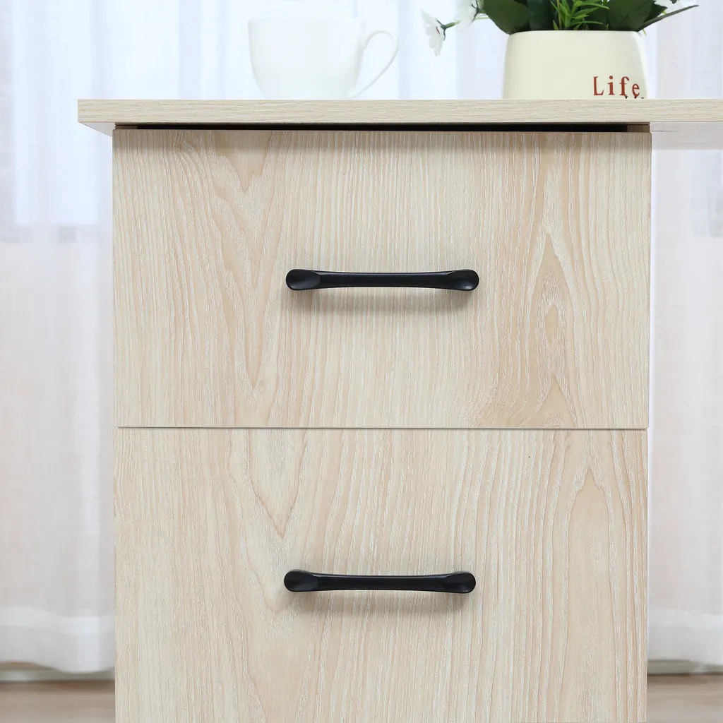 HOMCOM Schreibtisch Computertisch Bürotisch Arbeitstisch Regal Mit 3 Schubladen Regale Natur 120 X 49 X 72 Cm 7 HOMCOM Schreibtisch Computertisch Bürotisch Arbeitstisch Regal Mit 3 Schubladen Regale Natur 120 X 49 X 72 Cm – Bild 7