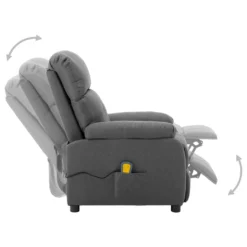VidaXL Elektrischer Massagesessel Hellgrau Stoff -VIDAXL || HOMCOM Verkäufe 1a84714622aec0b226debc0867cb34b4
