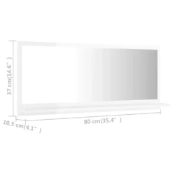 VidaXL Badspiegel Hochglanz-Wei? 90x10,5x37 Cm Spanplatte -VIDAXL || HOMCOM Verkäufe 1c7fa7f2d5ed331c2b4d7843072b9f4e