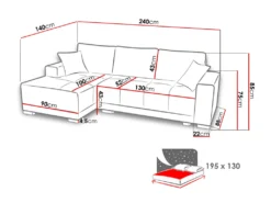 Mirjan24 Ecksofa Dallas, Elegante Eckcouch Mit Bettkasten Und Schlaffunktion, Polstersofa, Polstergarnitur, Wohnlandschaft (Seite: Rechts, Alova 04 + Alova 36) -VIDAXL || HOMCOM Verkäufe 1cba964701335dfbd8f5caeea2014c2e 1