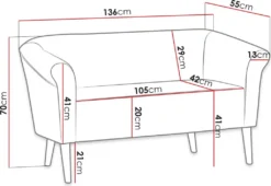 Mirjan24 Sofa Espero II, Stilvoll Polstermöbel, Modernes Design, Zweisitzer Couch Vom Hersteller (Farbe: Manila 09) -VIDAXL || HOMCOM Verkäufe 1d453f29ebe85caf83cee3f7b3a0ee71