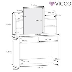 Vicco Schminktisch Charlotte Schwarz 108 X 139 X 40 Cm Holzwerkstoff -VIDAXL || HOMCOM Verkäufe 1de24f688f54c03dcf3c33fbcb78f188